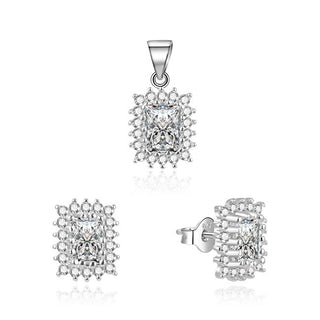Beneto Elegante Smykkesæt Med Zirkoner Tagset197 (Vedhæng, Øreringe) 