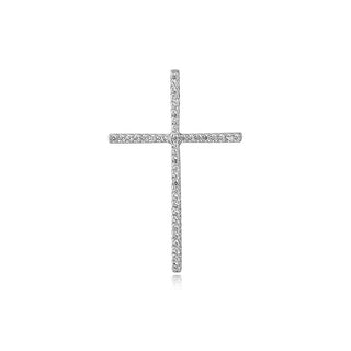 Beneto Colgante De Plata Con Circonitas Cruz Agh590 