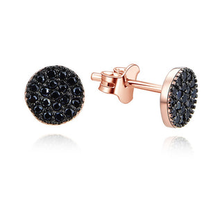 Beneto Pendientes Mágicos En Bronce Y Plata Con Circonitas Agup2246-Rose 
