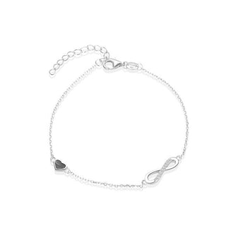 Beneto Pulsera De Plata Moda Amor Infinito Agb629 / 21 