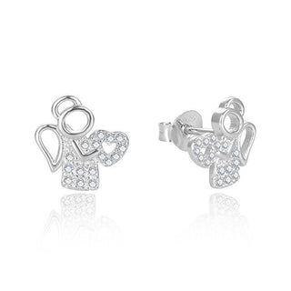 Beneto Delicados Pendientes de Plata Pequeño Ángel Agup2666 