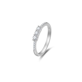 Beneto Anillo de compromiso brillante con circonitas Agg464 - Circunferencia: 56 Mm 