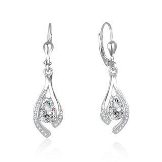 Beneto AGUC2693-W Zirconi Trasparenti — Orecchini in Argento
