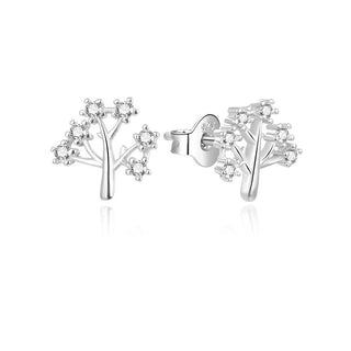 Beneto Pendientes de Plata Sin Tempo con el Árbol de la Vida Agup2319L 