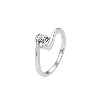 Beneto Anello argento zircone trasparente Agg367 60 mm — Anello