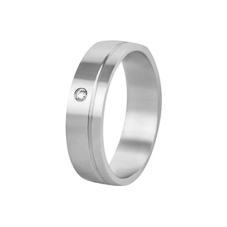 Beneto Exclusive Alianza de boda para mujer de acero Spd06 - Circunferencia: 61 Mm 