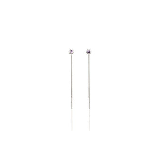 Beneto Exclusive Elegantes pendientes de plata con amatistas Meaaguv2717 