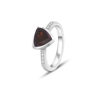 Beneto Exclusive Anillo de Plata con Granate Distintivo Graagg2 - Circunferencia: 50 Mm 