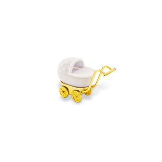 Beneto Exclusive KDET23-W — Passeggino in Pelle Scamosciata con Scatola Regalo