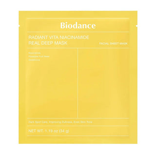 Biodance Real Deep Mask Niacinamide Radiant Vita 34 g — Maschera Idrogel