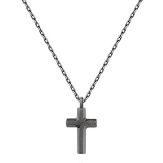 Brosway Elegante Collar Negro Con Cruz Backliner Bbc06 