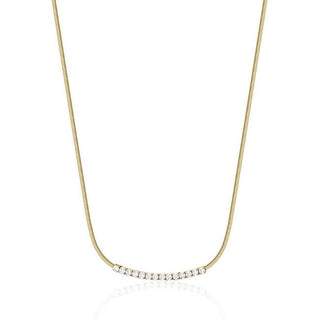 Brosway Delicado Collar Chapado en Oro con Cristales Transparentes Desideri Bein007 