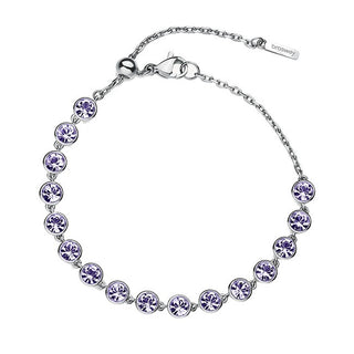 Brosway Pulsera de acero deslumbrante con cristales violetas Symphonia Bym153 
