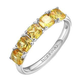 Brosway Anillo de Plata Fina Fancy Energy Yellow Fey14 - Circunferencia: 52 Mm 