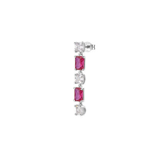 Brosway Pendiente individual colgante de plata con rubí Fancy Passion Fpr19 