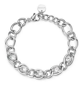 Brosway Pulsera Distintiva De Acero Con Zirconias Cúbicas Ribbon Bbn39 