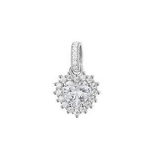 Brosway Colgante de Plata Brillante con Corazón Blanco Infinito Fancy Fiw120 