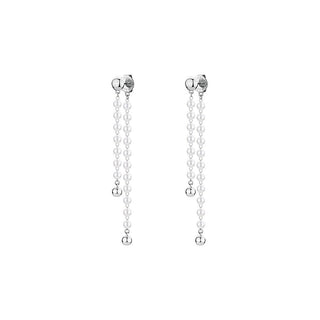 Brosway Pendientes largos de acero con perlas 2In1 Essential Bnl101 