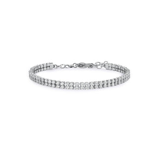 Brosway Pulsera Tennis de doble vuelta con circonitas transparentes Desideri Bei096 