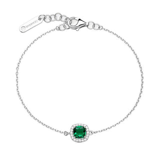 Brosway Pulsera coordinada de plata con circonitas cúbicas Fancy Life Green Flg139 