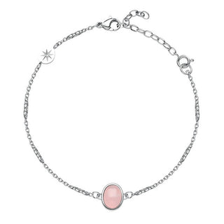 Brosway Delicada pulsera de mujer con cuarzo rosa Essential Bnl141 