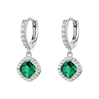 Brosway Pendientes de aro brillantes con circonitas cúbicas Fancy Life Green Flg142 