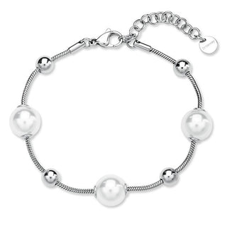 Brosway Pulsera de mujer de acero con perlas artificiales Perfect Bpc56 