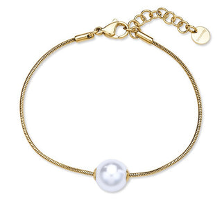 Brosway Fascinante Pulsera Chapada en Oro Con Perla Sintética Perfect Bpc53 