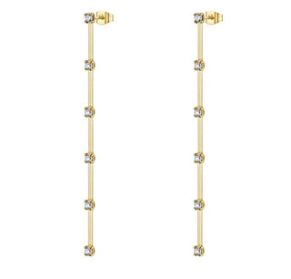 Brosway Pendientes Largos Chapados en Oro con Zirconias Transparentes Dreaming Big26 