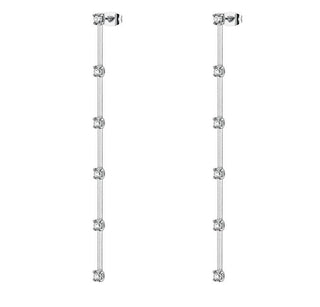 Brosway Pendientes largos de acero con circonitas transparentes Dreaming Big25 
