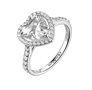 Brosway Anillo Corazón En Plata Con Zirconia Cúbica Fancy Infinite White Fiw166 - Circunferencia: 60 Mm 