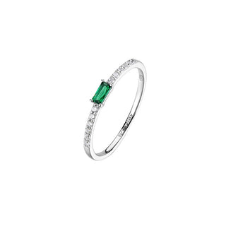 Brosway Anello Argento Zirconi Fancy Life Green Flg148 Circuito 52 Mm — Anello