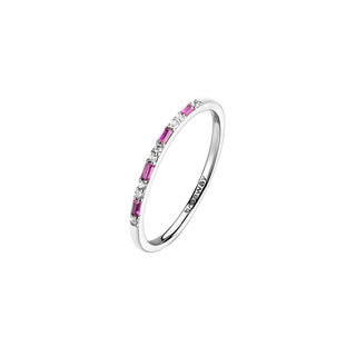 Brosway Bellissimo Anello In Argento Con Zirconi Fancy Passion Ruby Fpr144 Circuito 54 mm — Anello