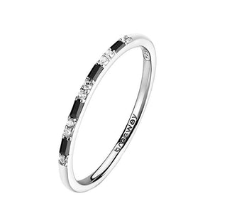 Brosway Elegante Anillo de plata con circonitas Fancy Mystery Black Fmb128 - Circunferencia: 54 Mm 