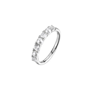 Brosway Anello Argento Zirconi Perle Fancy Infinite White Fiw178 Circuito 60 Mm — Anello