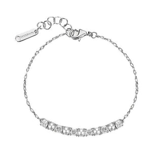 Brosway Pulsera de plata con circonitas y perlas artificiales Infinite White Fancy Fiw172 