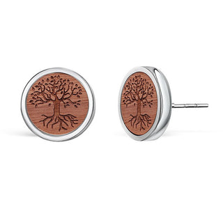 Crystalp Elegantes Pendientes de Acero Árbol de la Vida 41424.W2.E.03 