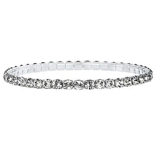Crystalp Pulsera Tennis Elástica Con Cristales Swarovski Transparentes Aura 22270.Cry.E 