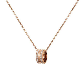 Daniel Wellington Collar Elan Lumine Dw00400212 en bronce brillante con colgante de aro 