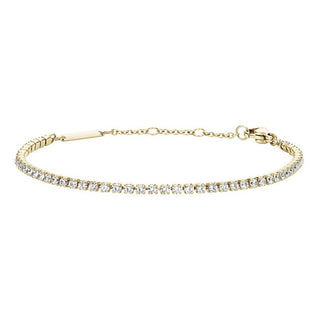 Daniel Wellington Pulsera brillante chapada en oro con cristales Classic Tennis Dw00400388 