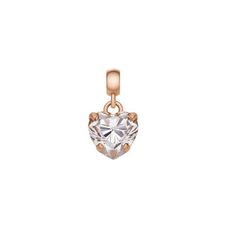Daniel Wellington Colgante chapado en oro con corazón transparente Charms Dw00400424 