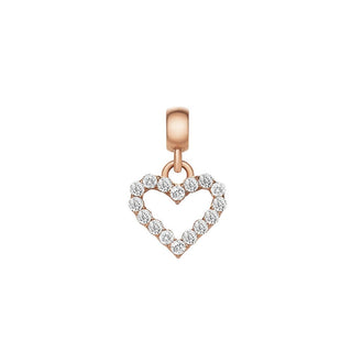 Daniel Wellington Colgante en forma de corazón chapado en oro con cristales transparentes Charms Dw00400427 