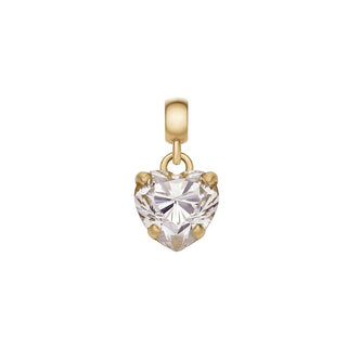 Daniel Wellington Colgante chapado en oro con corazón transparente Charms Dw00400429 