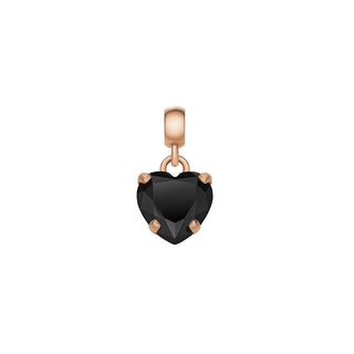 Daniel Wellington Colgante chapado en oro con corazón negro Charms Dw00400426 