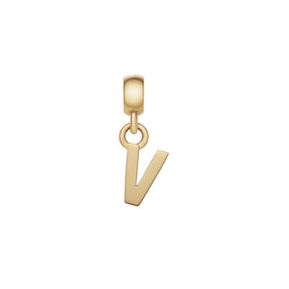 Daniel Wellington Colgante chapado en oro con letra "V" Dw00400505 