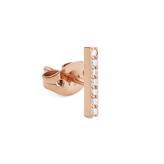 Daniel Wellington Pendiente individual de bronce Bar con cristales Dw00400860 