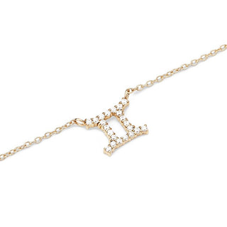 Daniel Wellington Collar chapado en oro sin Tempo Géminis signo zodiacal en cristal Dw00400921 