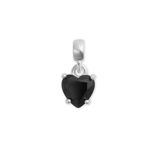 Daniel Wellington Colgante de plata con corazón negro Charms Dw00401052 