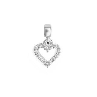 Daniel Wellington Colgante En Forma De Corazón De Plata Con Cristales Transparentes Charms Dw00401051 