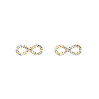 Daniel Wellington Pendientes Infinity chapados en oro con circonitas cúbicas Mirelle Dw00401614 